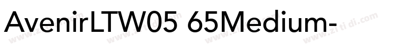 AvenirLTW05 65Medium字体转换